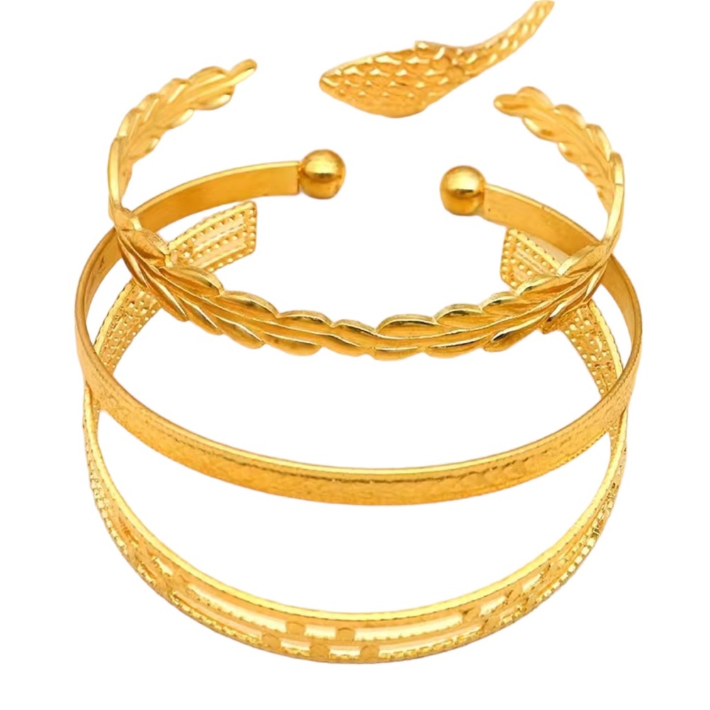 4 Piece Gold Stackable Bracelet Set - image 4